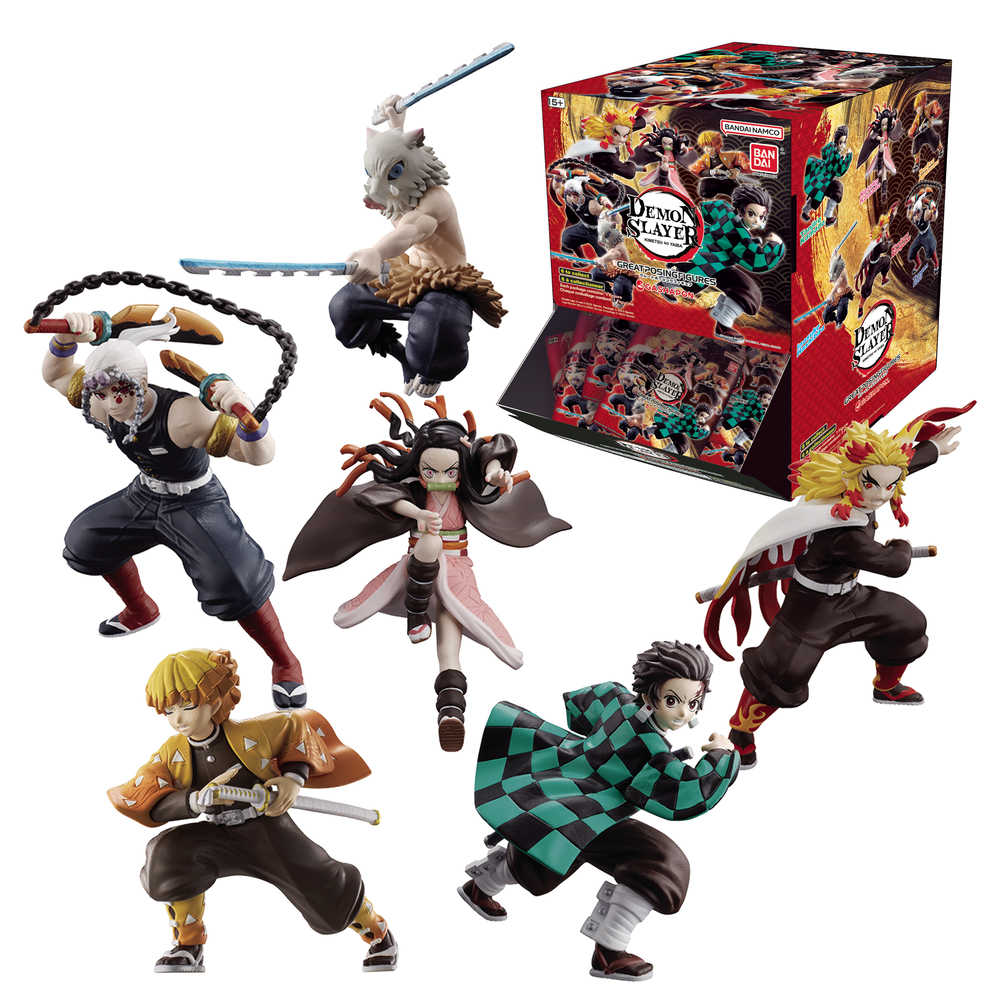 Demon Slayer Great Posing Figure 24pc Blind Mystery Box Display